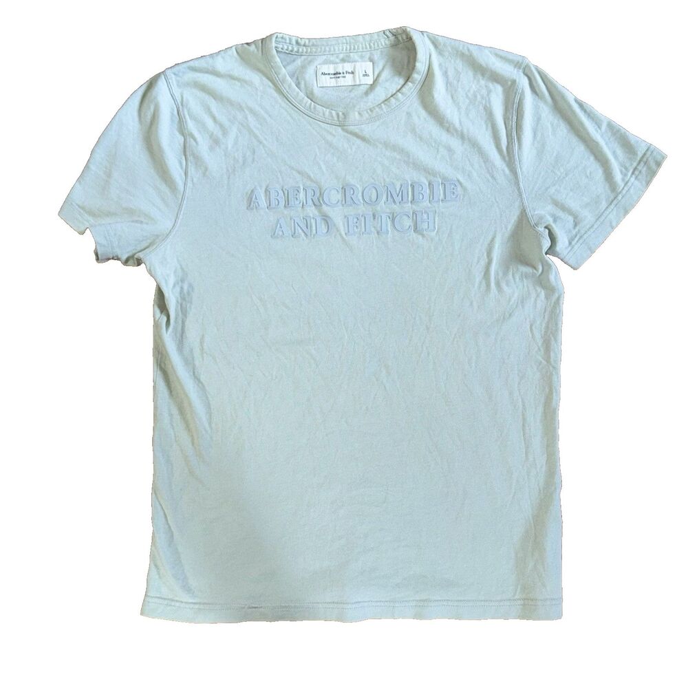 Abercrombie & Fitch Tonal Embroidered Logo Short Sleeve Tee Men’s SZ L